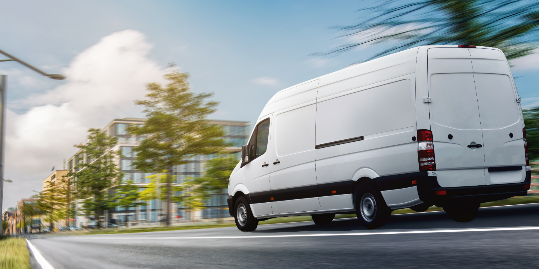 Delivery Van On City Street 2 Going West 1800X900